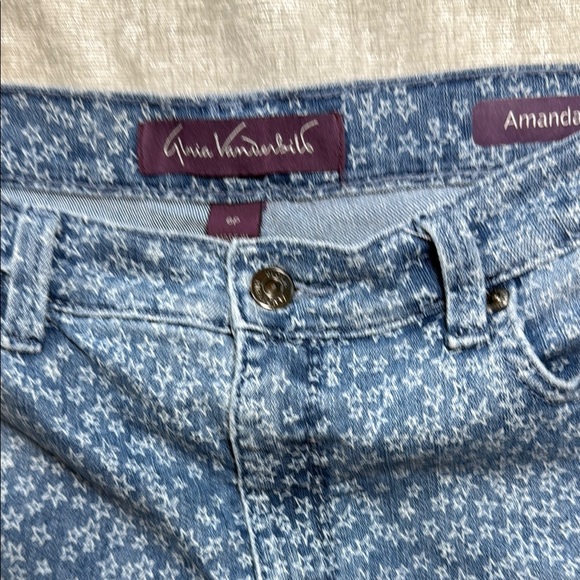 Gloria Vanderbilt Blue Star Ankle Cropped Jeans Sz 8P - Picture 1 of 4